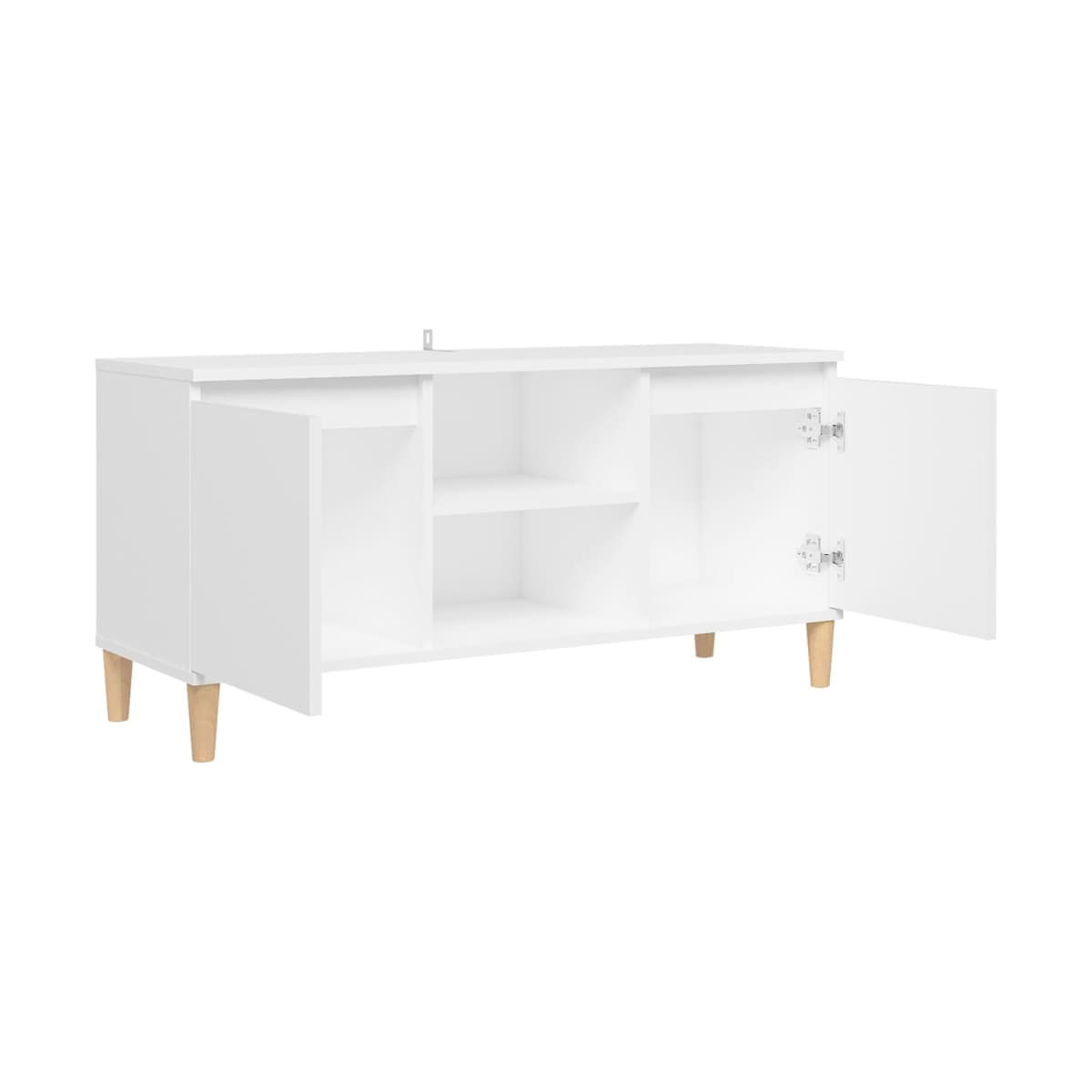 Mueble bajo de TV Kapa 2 puertas + 2 estantes blanco 50x103,5x35 cm 5