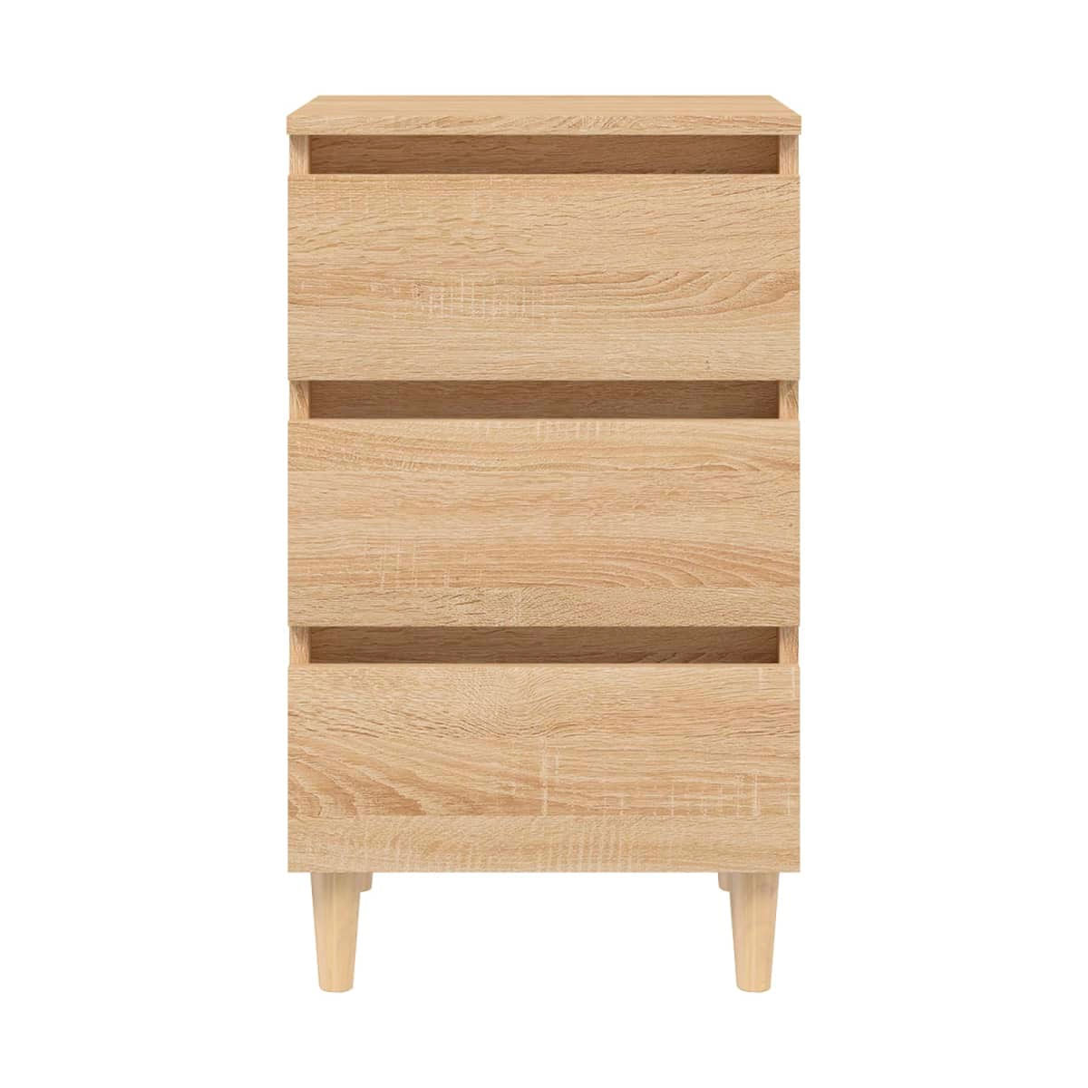 Mesita de noche Ollie 3 cajones natural 69x40x35 cm 4
