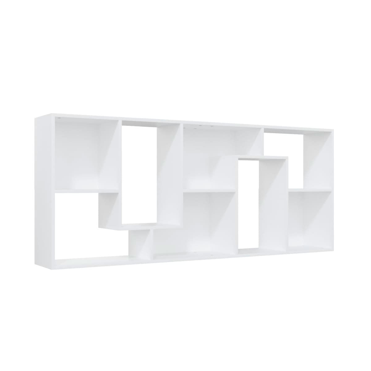 Estantería Kenta forma irregular uso vertical u horizontal blanco 161x67x24 cm 2