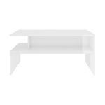 Mesa de centro Lis rectangular diseño irregular blanco brillo 42,5x90x60 cm 3