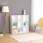 Estantería Tampere 9 módulos diseño minimalista blanco 98x98x30 cm