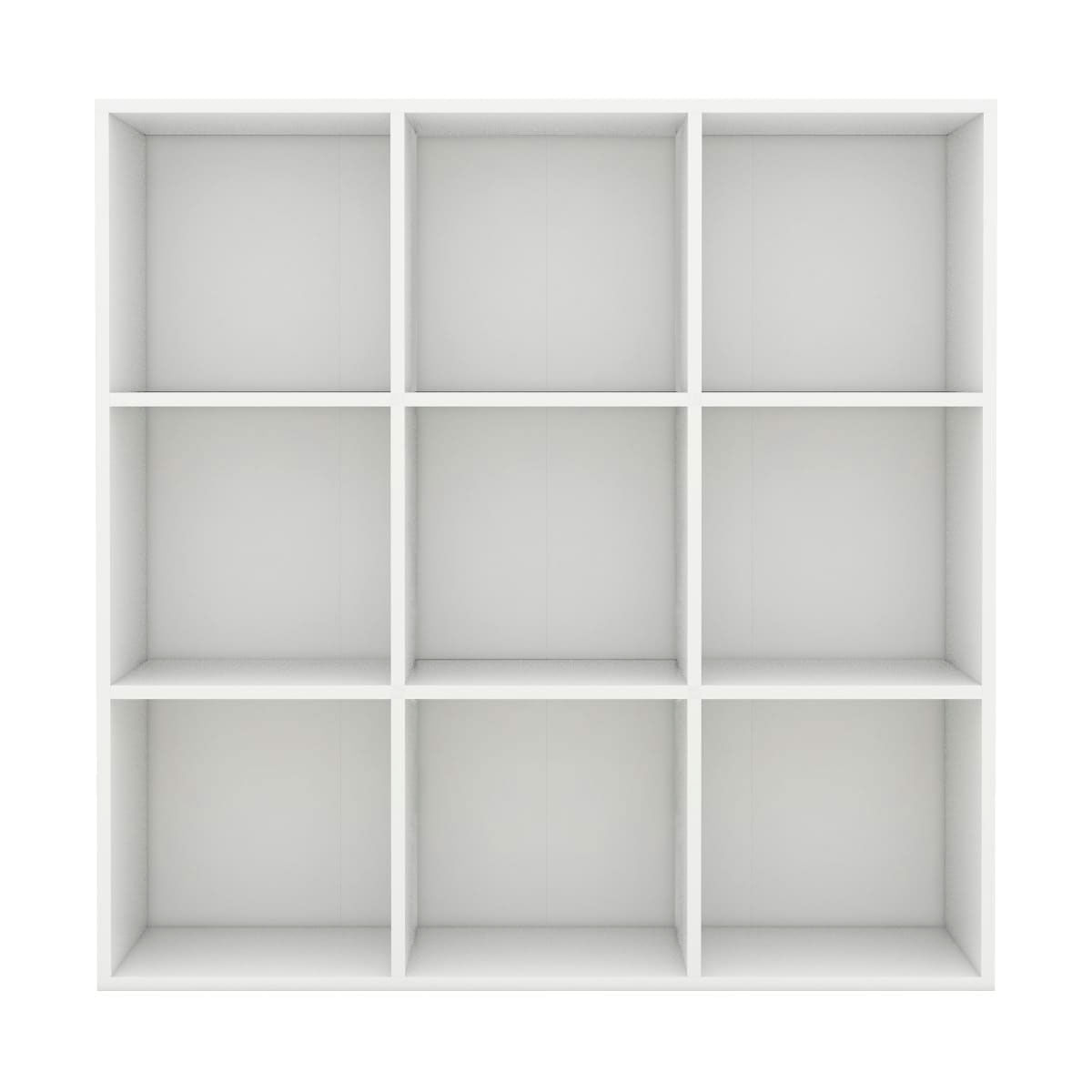 Estantería Tampere 9 módulos diseño minimalista blanco 98x98x30 cm 3