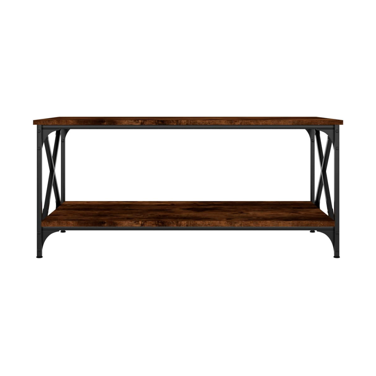 Mesa de centro Yuzu rectangular estante inferior roble American 45x100x50 cm 3