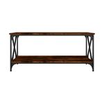 Mesa de centro Yuzu rectangular estante inferior roble American 45x100x50 cm 3