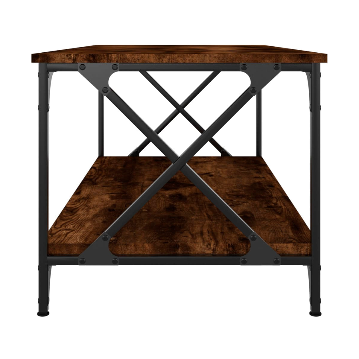 Mesa de centro Yuzu rectangular estante inferior roble American 45x100x50 cm 4