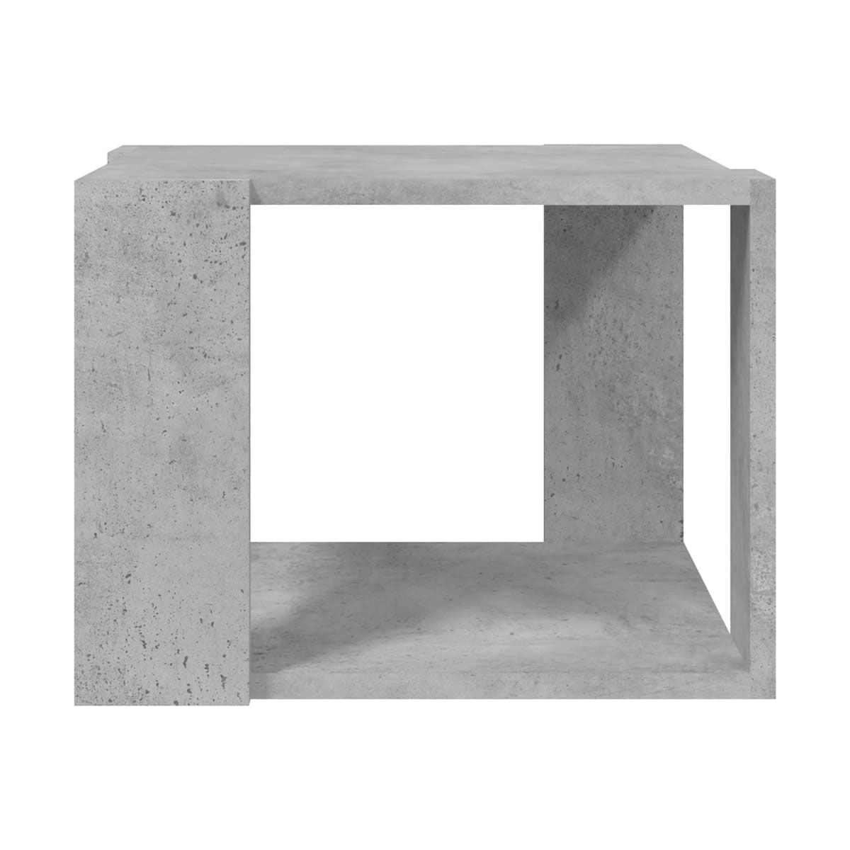 Mesa de centro Kubo estante inferior gris hormigón 30x40x40 cm 5