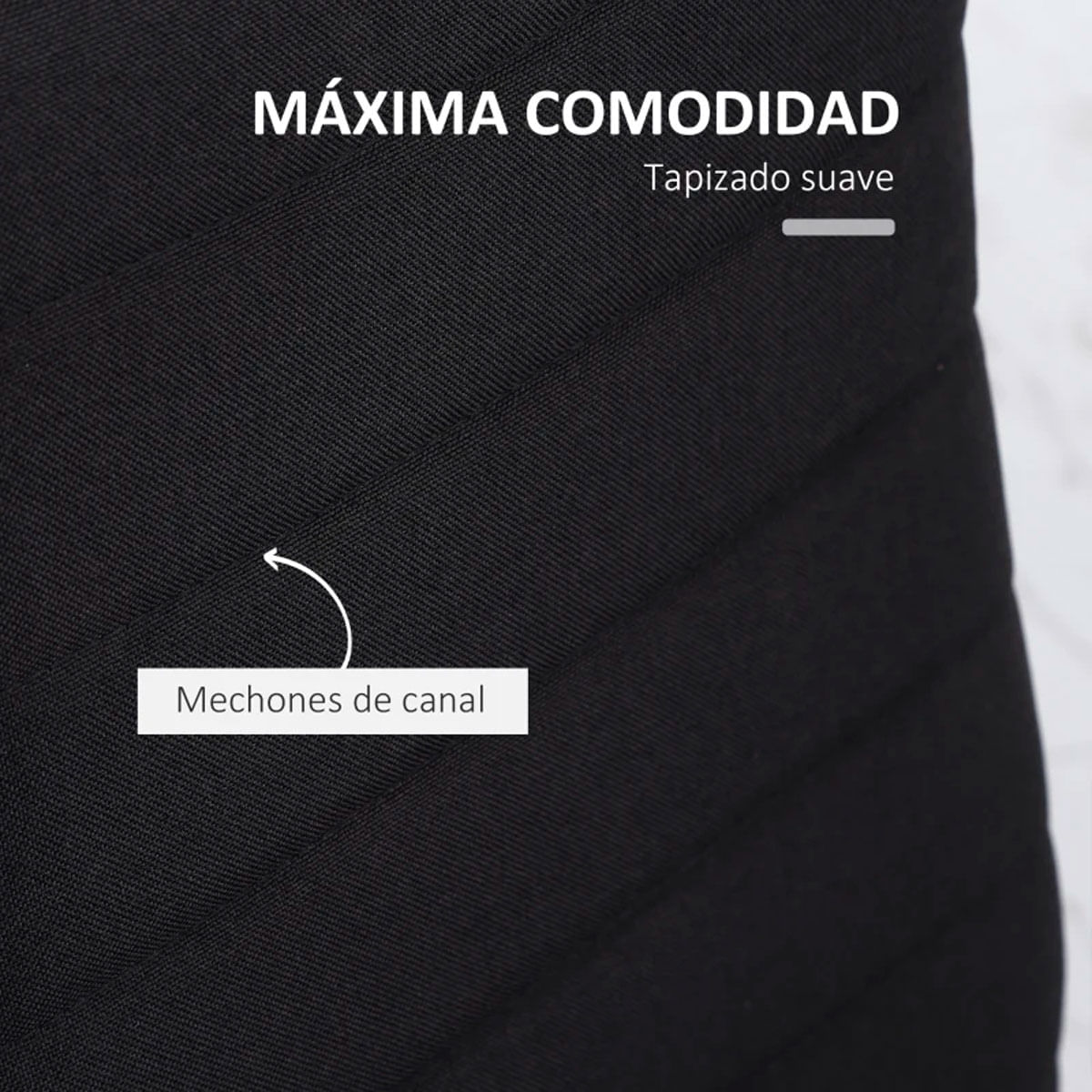 Pack de 4 sillas de comedor Olvera Homcom tapizado lino negro 97x41x50 cm 4