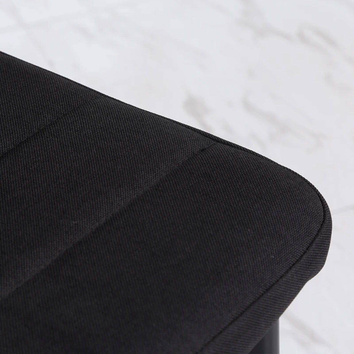 Pack de 4 sillas de comedor Olvera Homcom tapizado lino negro 97x41x50 cm 5