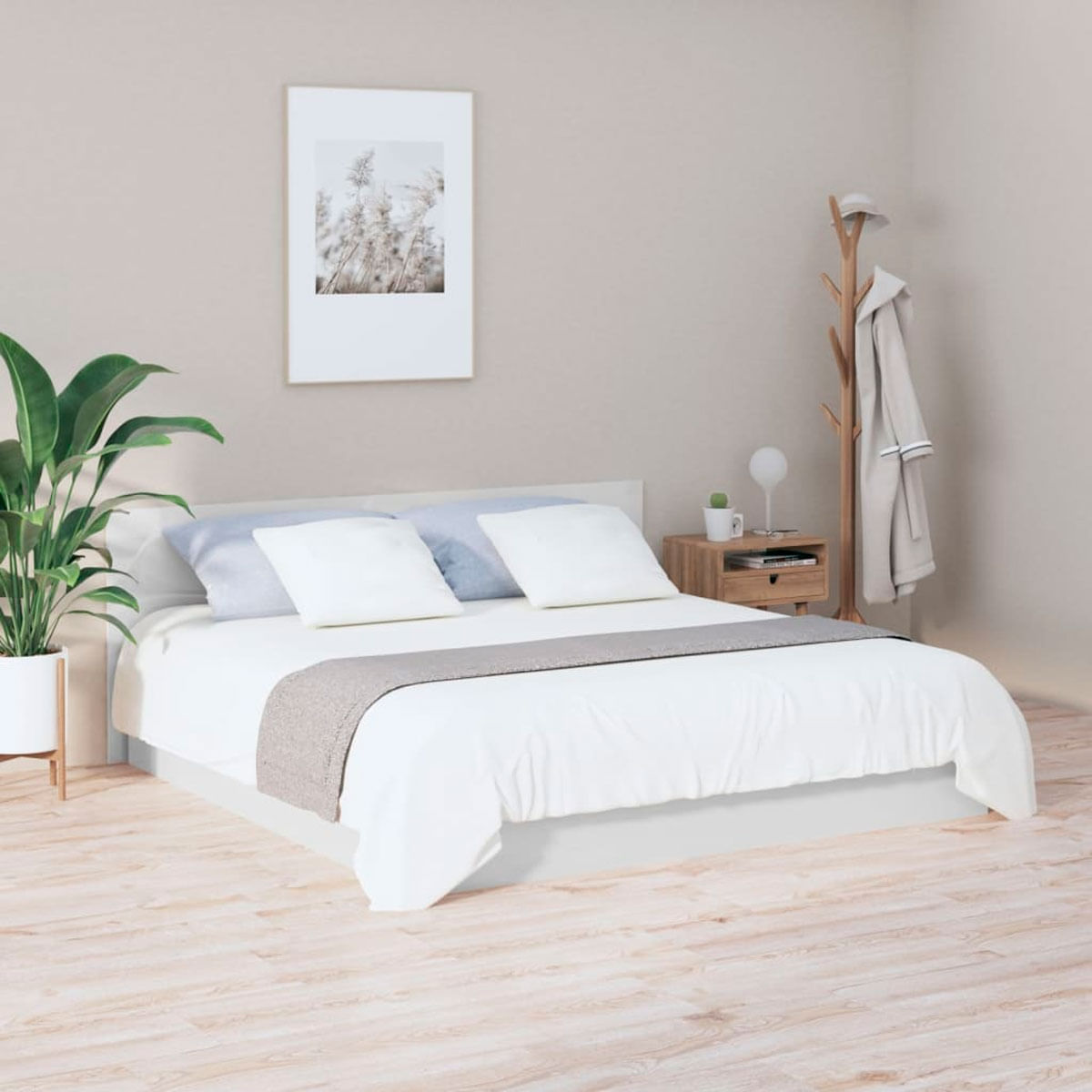 Cabecero Turner diseño minimalista blanco brillo 200 cm 3