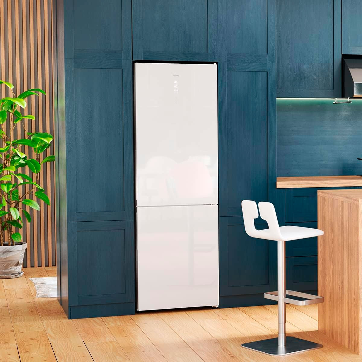 Frigorífico combi Cecotec Bolero CoolMarket Combi 322 Glass D Total No Frost 322L Multi Air Flow D blanco 185,5 cm ambientada