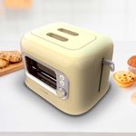 Tostador Cecotec RetroVision 700W diseño retro con ventana amarillo 6