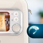 Tostador Cecotec RetroVision 700W diseño retro con ventana beige 5