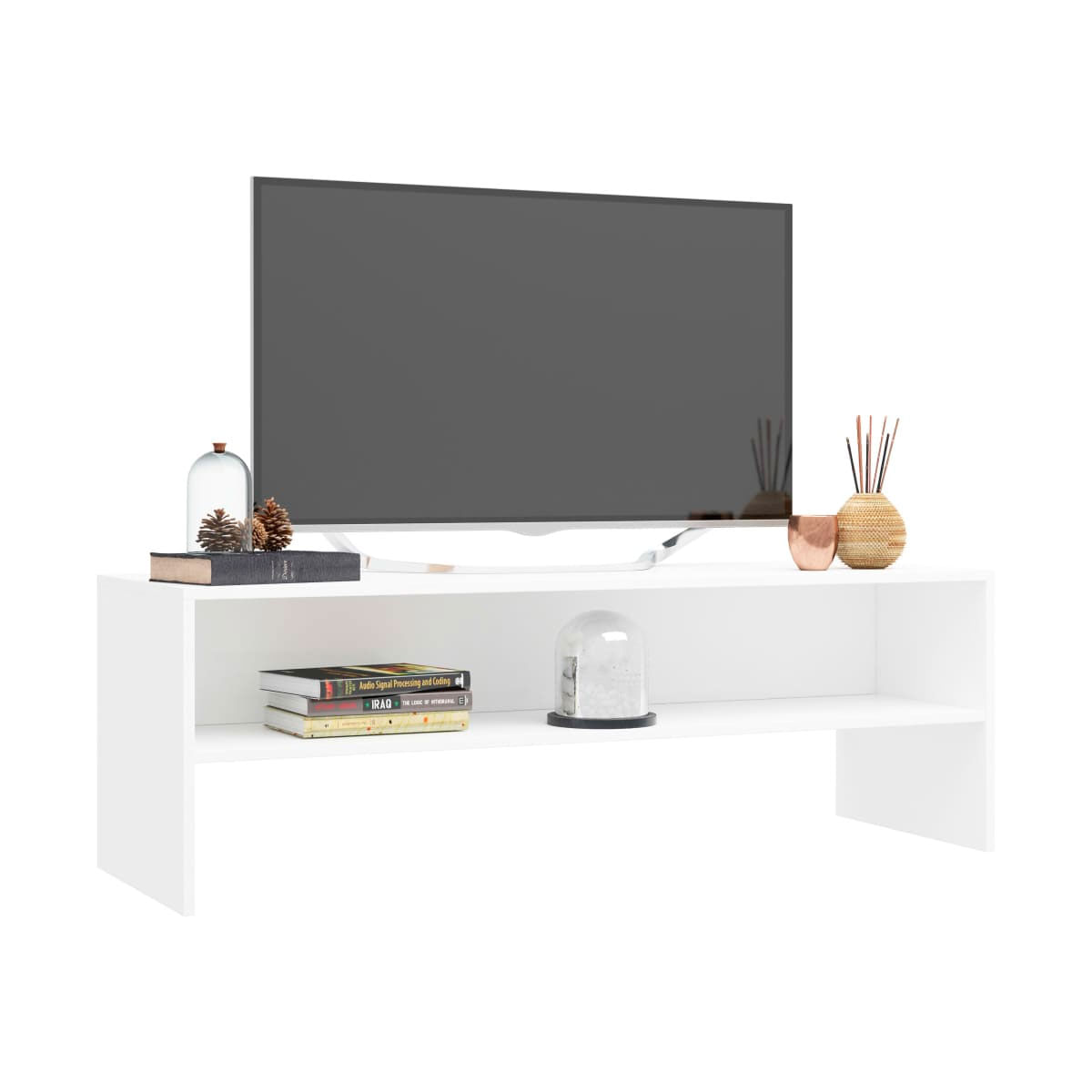 Mueble bajo de TV Simply estante inferior blanco 40x120x40 cm 4