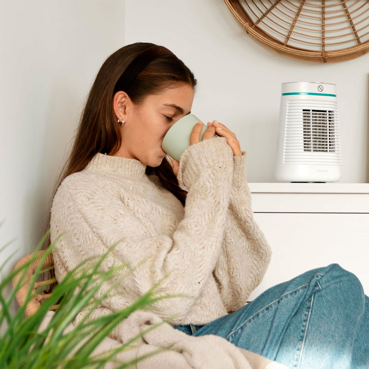 Calefactor cerámico Cecotec ReadyWarm 1550 Max Ceramic Rotate 1500W oscilante blanco 5