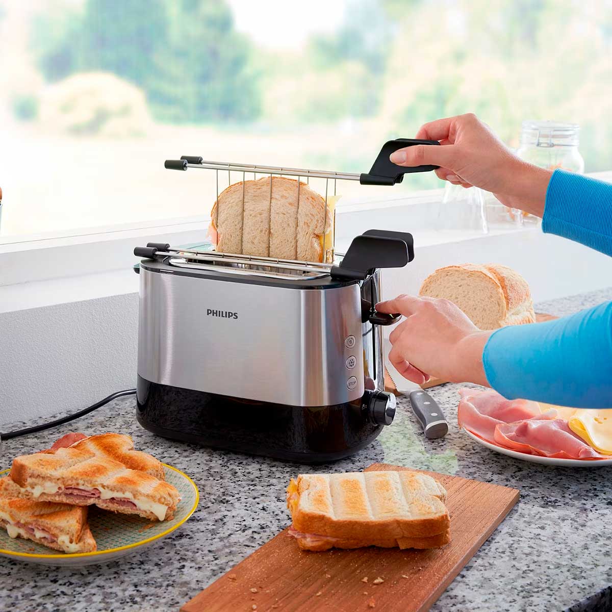 Tostador Philips HD2639/90 730W con rejilla para bollería inox 6