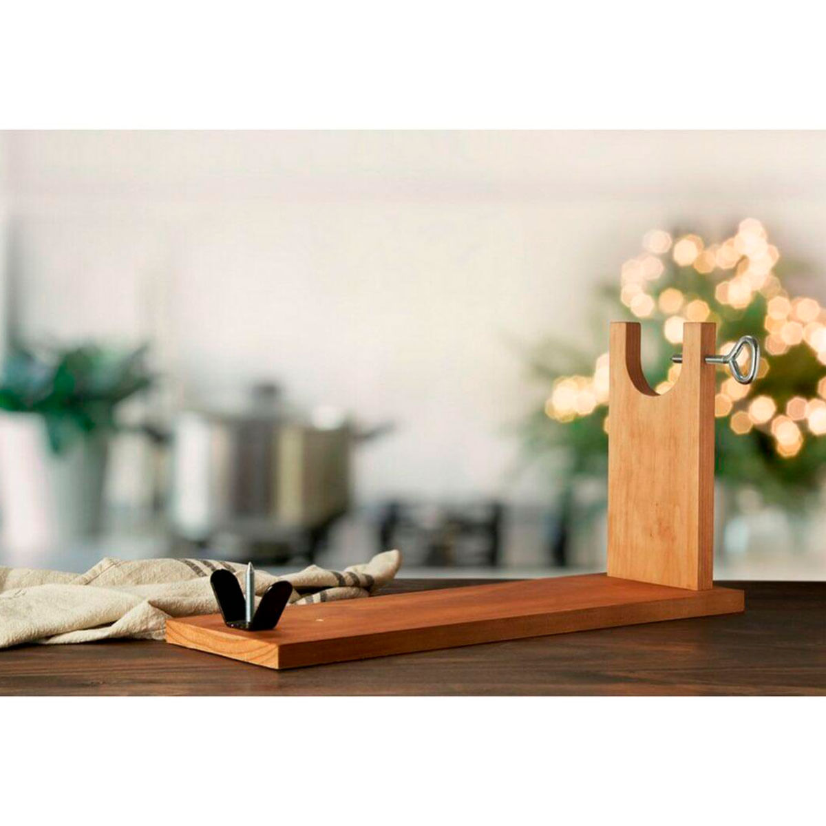 Jamonero Quttin tipo banqueta natural 23x47,5x15,5 cm 2