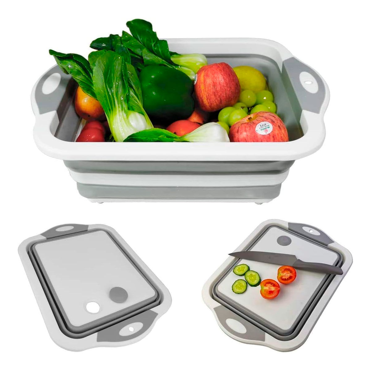 Tabla multiusos Confortime 3 en 1 plegable blanco 5