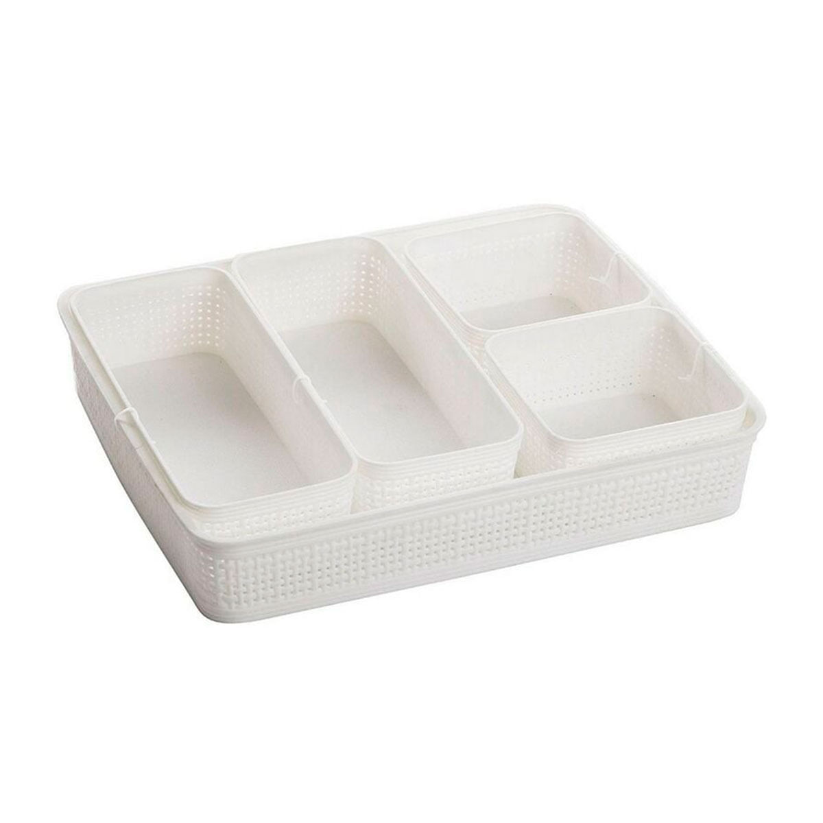 Set de 5 cestas multiusos DEM blanco