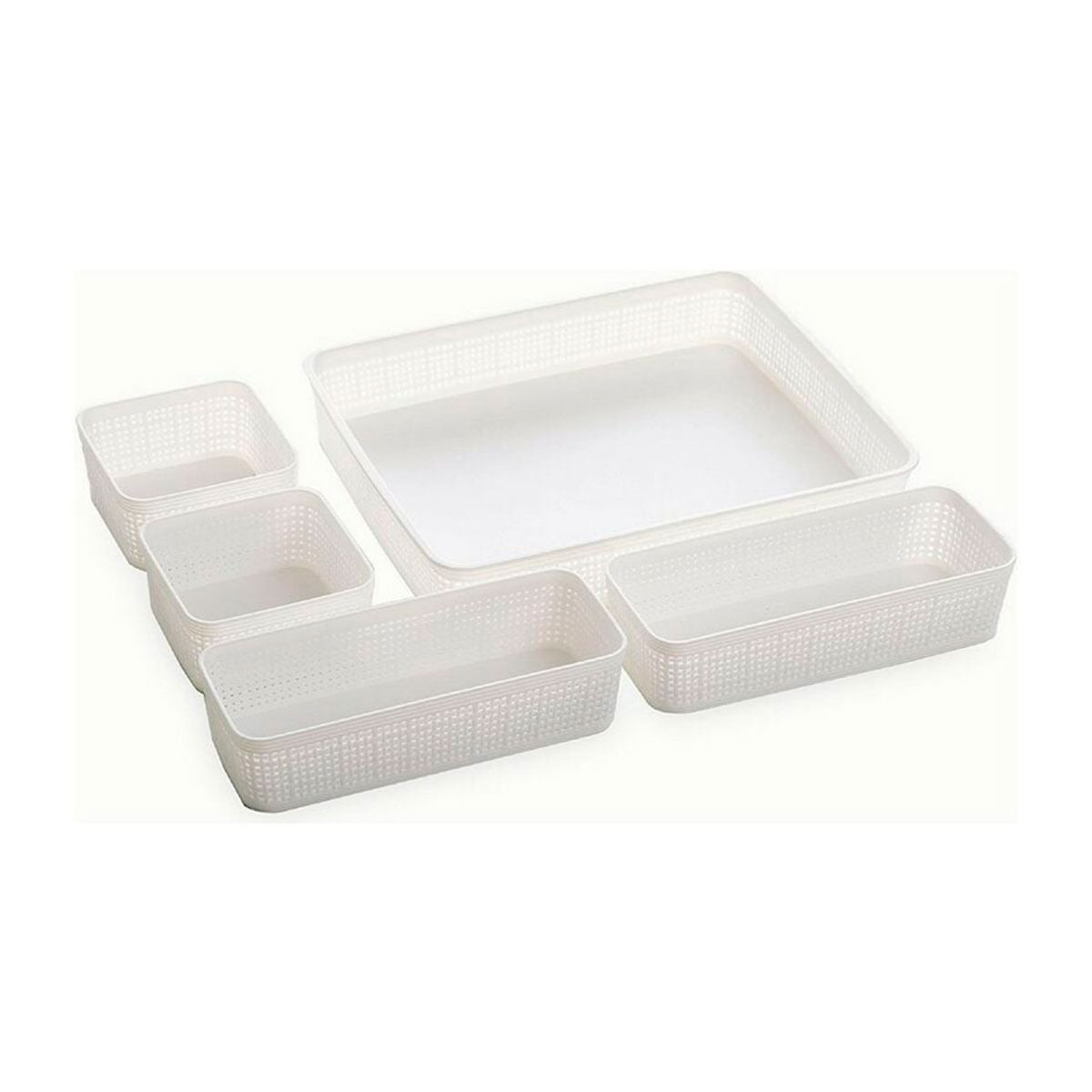 Set de 5 cestas multiusos DEM blanco 2