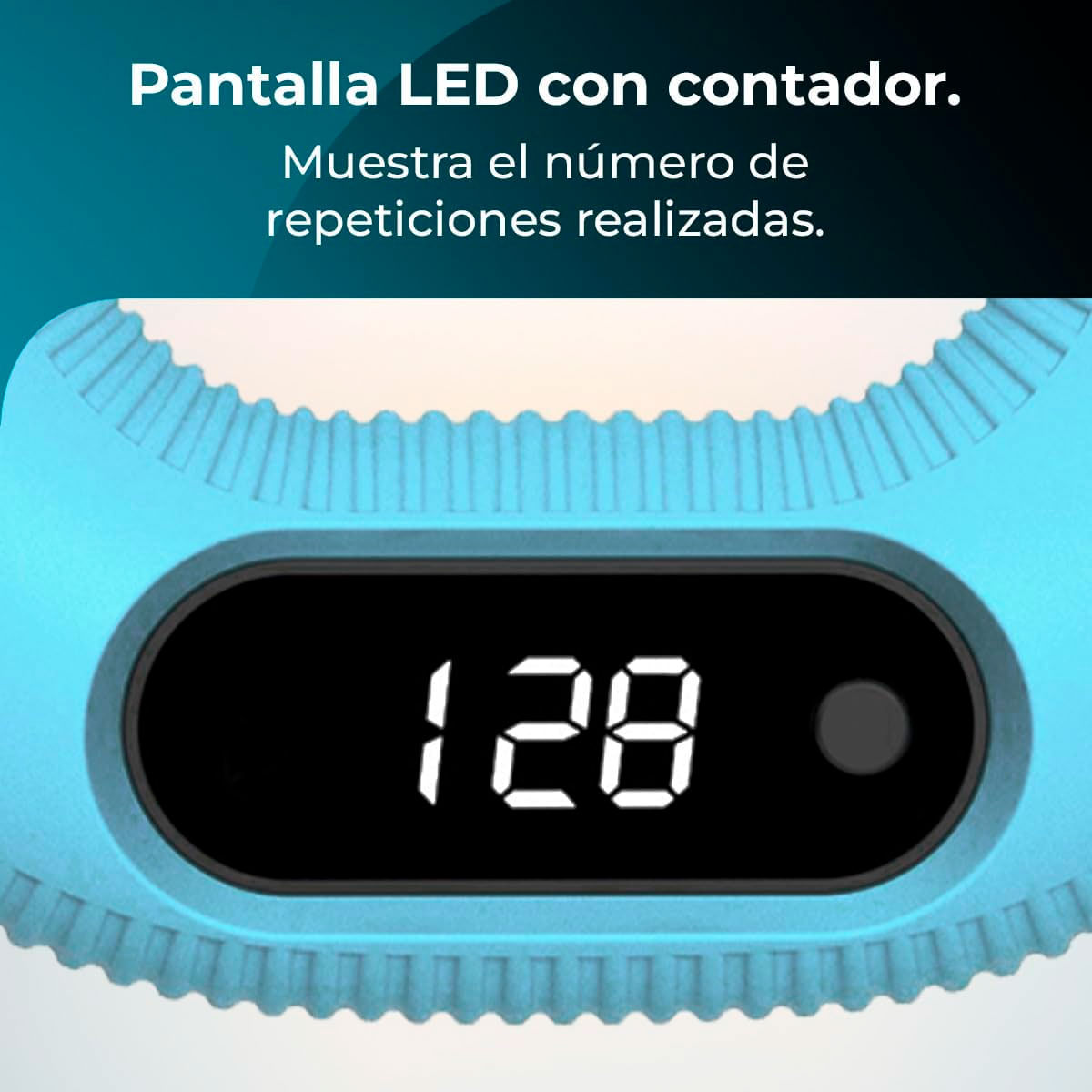Ejercitador de antebrazo Cecotec Drumfit HandFit Smart 14kg pantalla LED azul 2