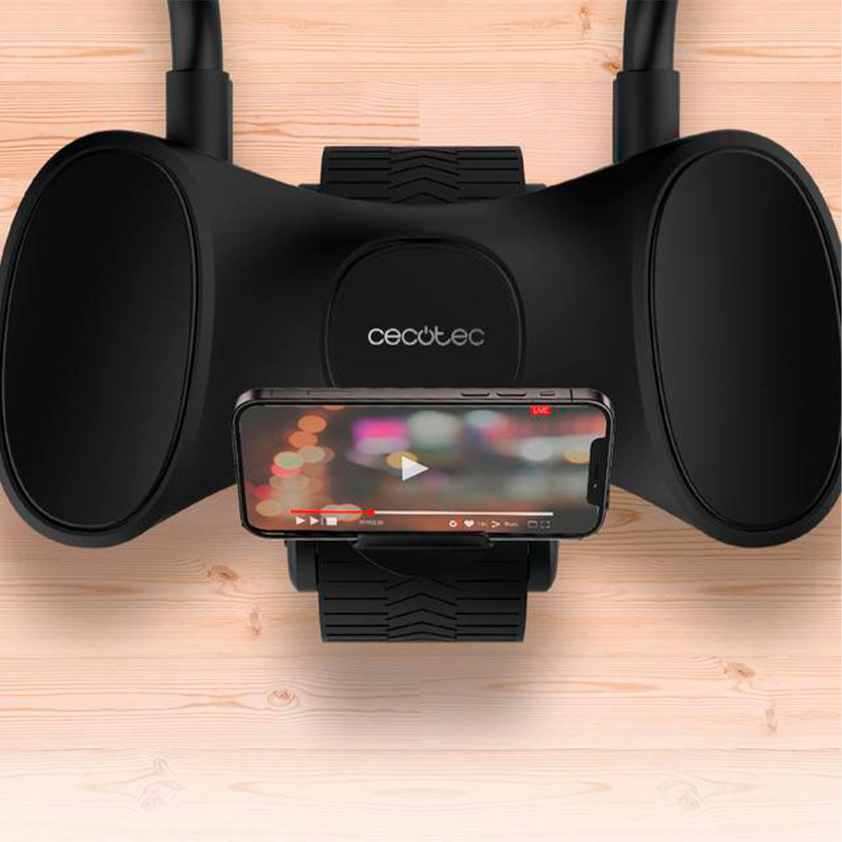 Rueda abdominal Cecotec Drumfit AB Fit Pro rebote automático negro 4