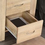 Mesita de noche Iria Homcom 2 cajones madera 54x48x39 cm 5