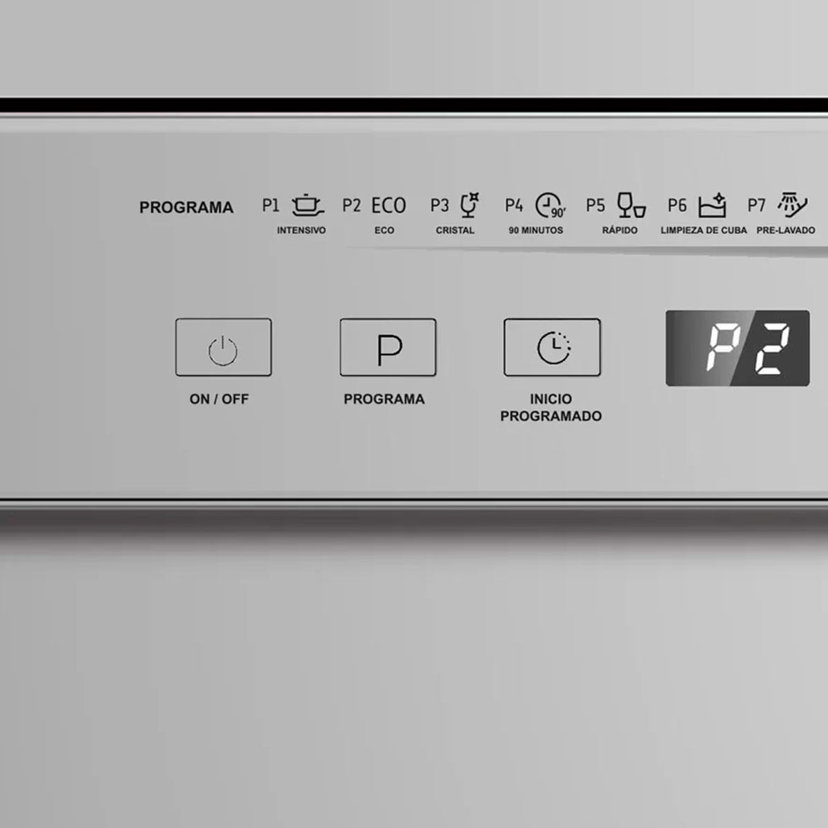Lavavajillas Infiniton DIW-60.6S 12 servicios 7 programas E inox 59,8 cm 4
