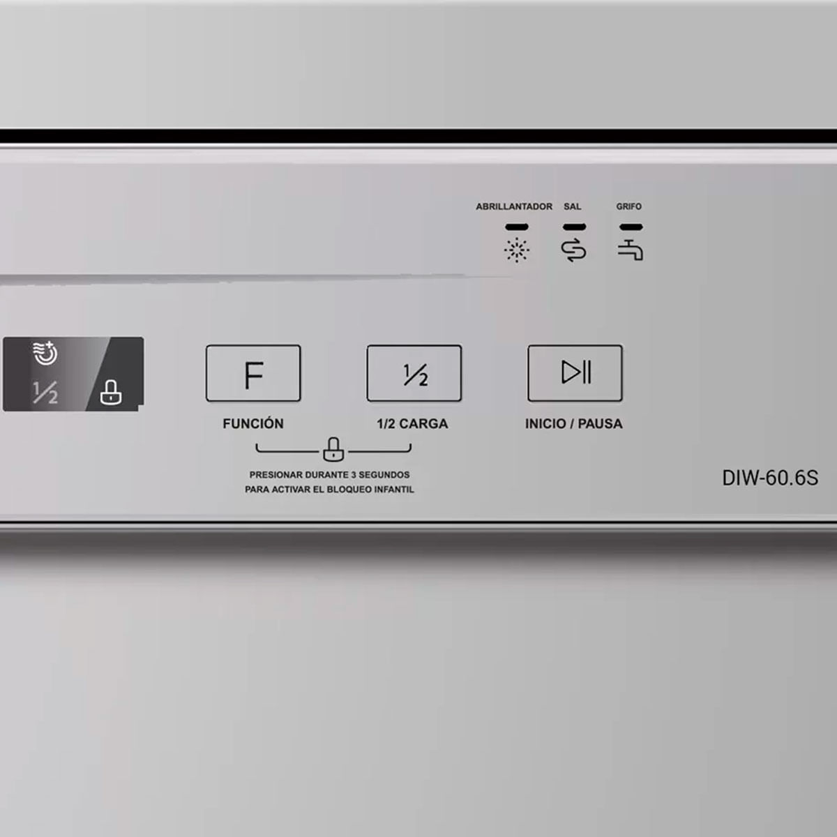 Lavavajillas Infiniton DIW-60.6S 12 servicios 7 programas E inox 59,8 cm 5