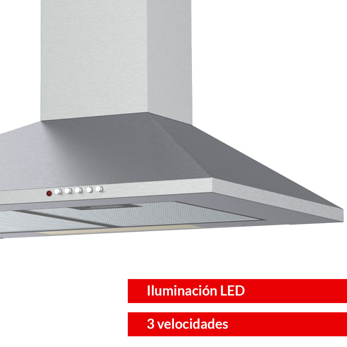 Campana decorativa Cata V-700 X 420m3/h 3 velocidades C inox 70 cm 2