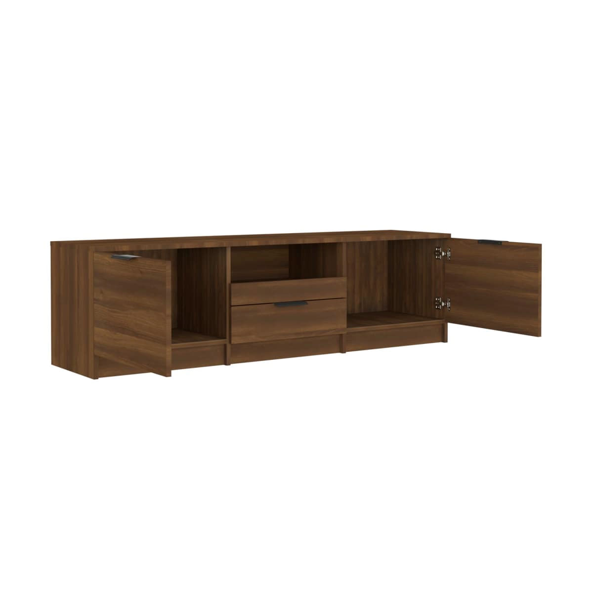 Mueble bajo de TV Habac estilo rústico marrón 40x140x35 cm 4