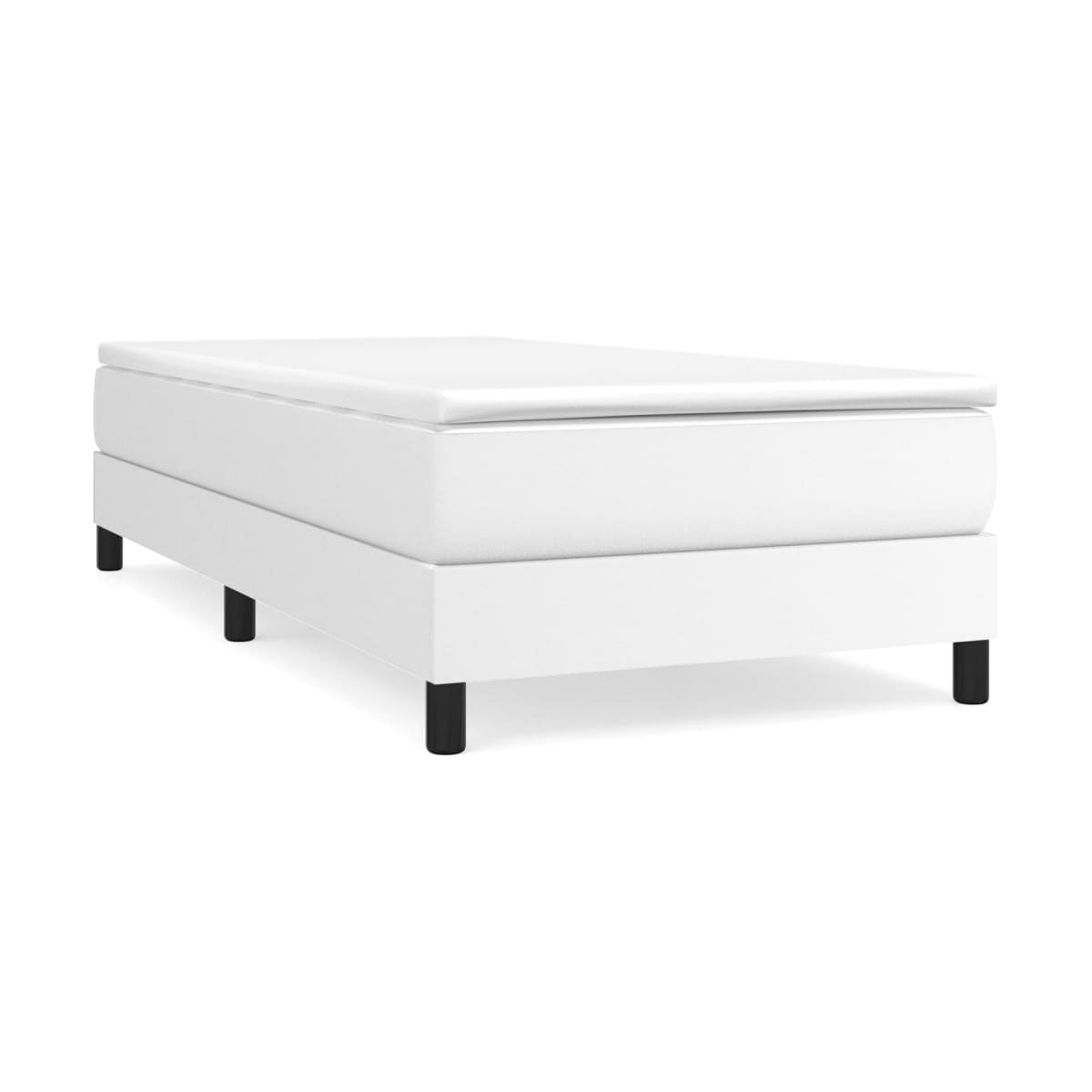 Estructura de cama Houston cuero sintético blanco 2