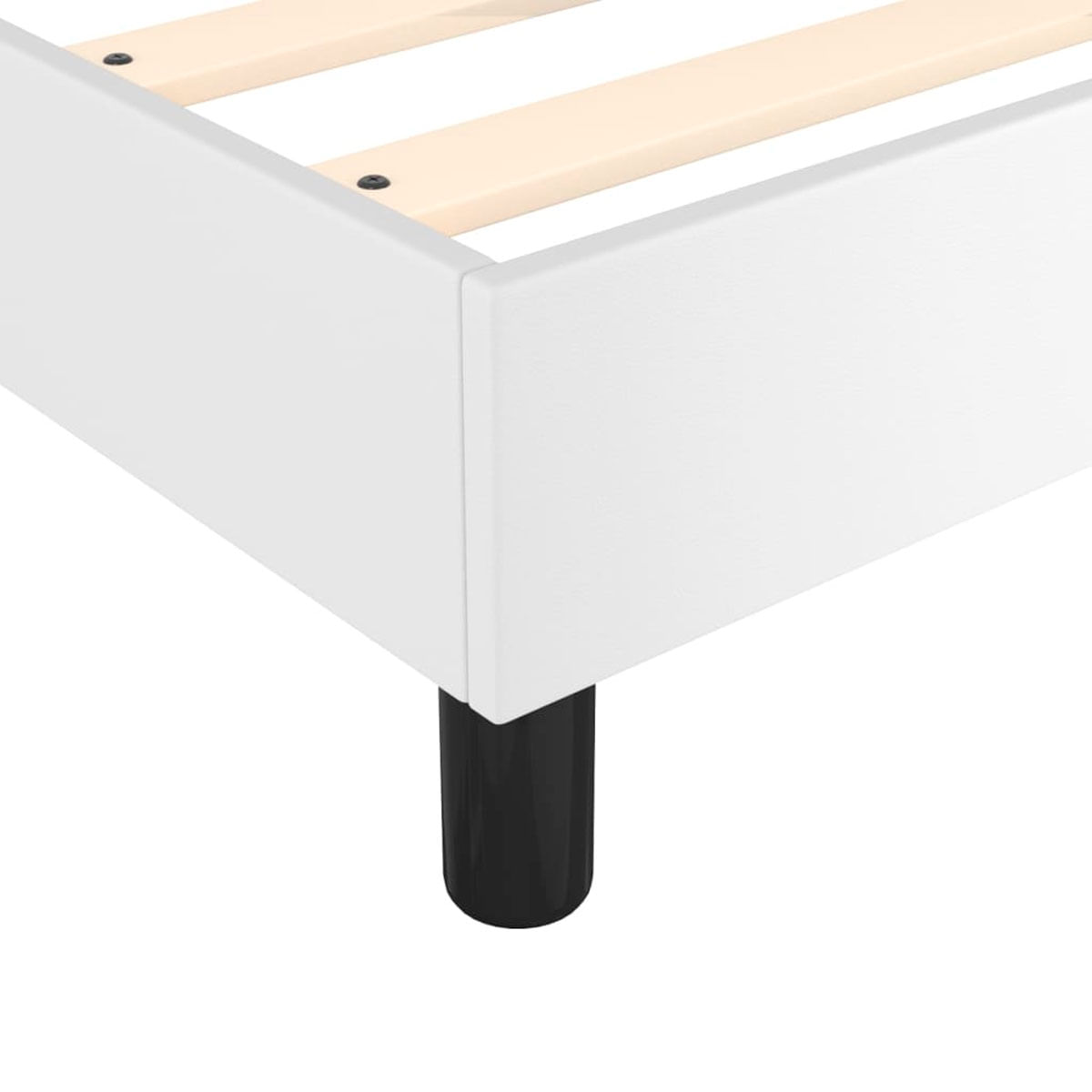 Estructura de cama Houston cuero sintético blanco 6