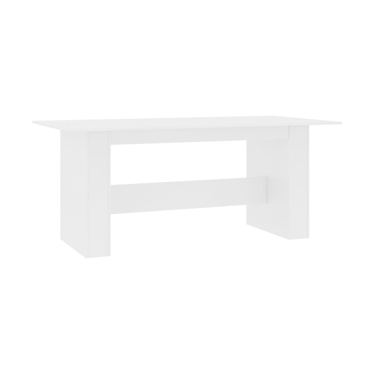 Mesa de comedor Selva forma rectangular blanco 76x180x90 cm 2