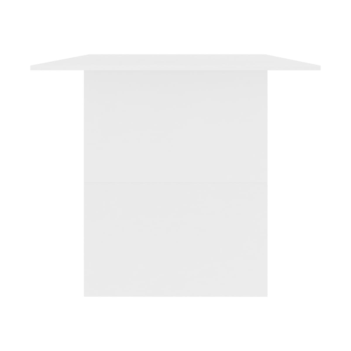 Mesa de comedor Selva forma rectangular blanco 76x180x90 cm 3