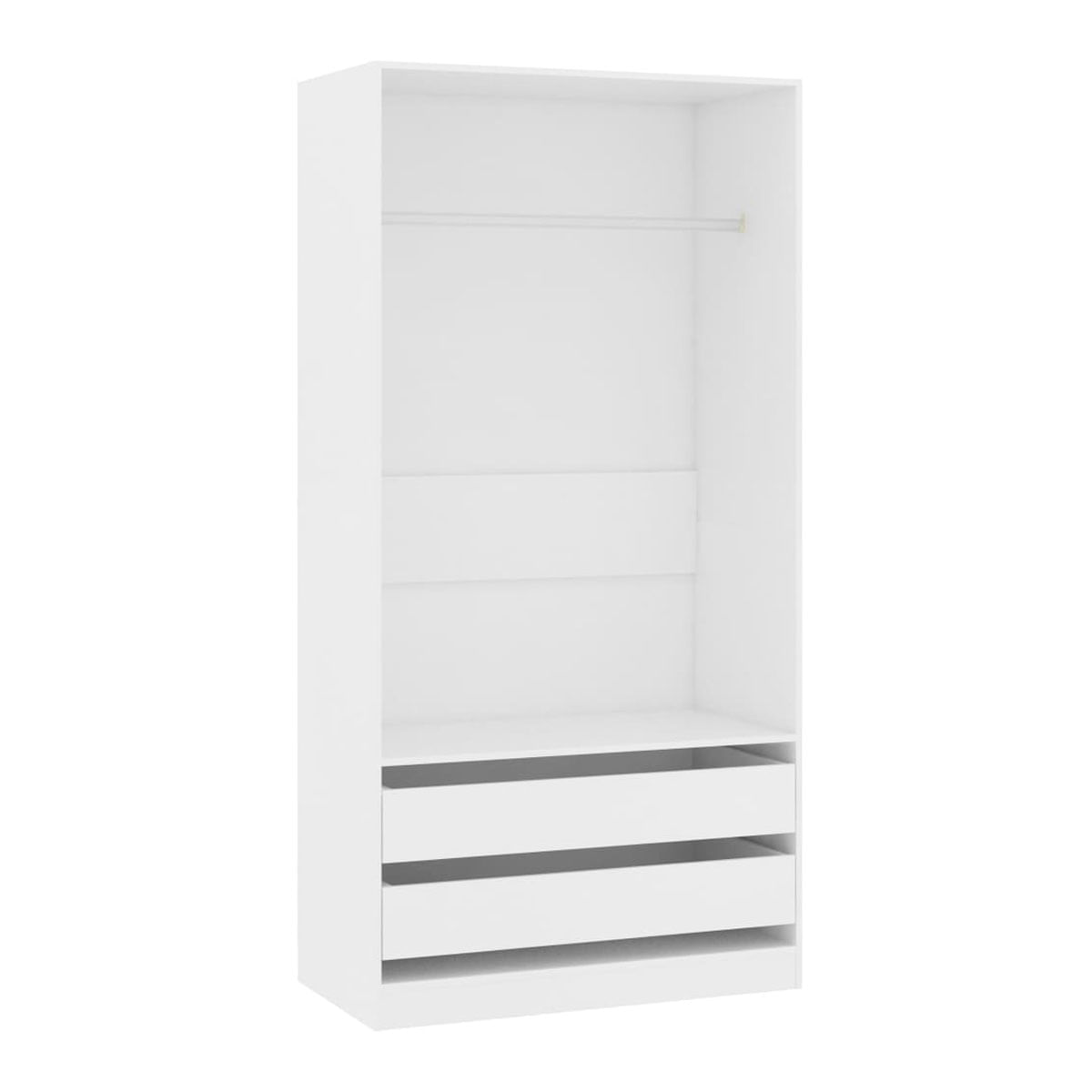 Armario Tsubaki 2 cajones diseño sin puertas blanco 200x100x50 cm 2