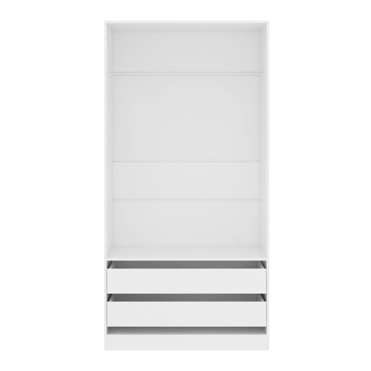 Armario Tsubaki 2 cajones diseño sin puertas blanco 200x100x50 cm 3