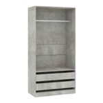 Armario-Tsubaki-2-cajones-diseño-sin-puertas-gris-hormigon-200x100x50-cm-2