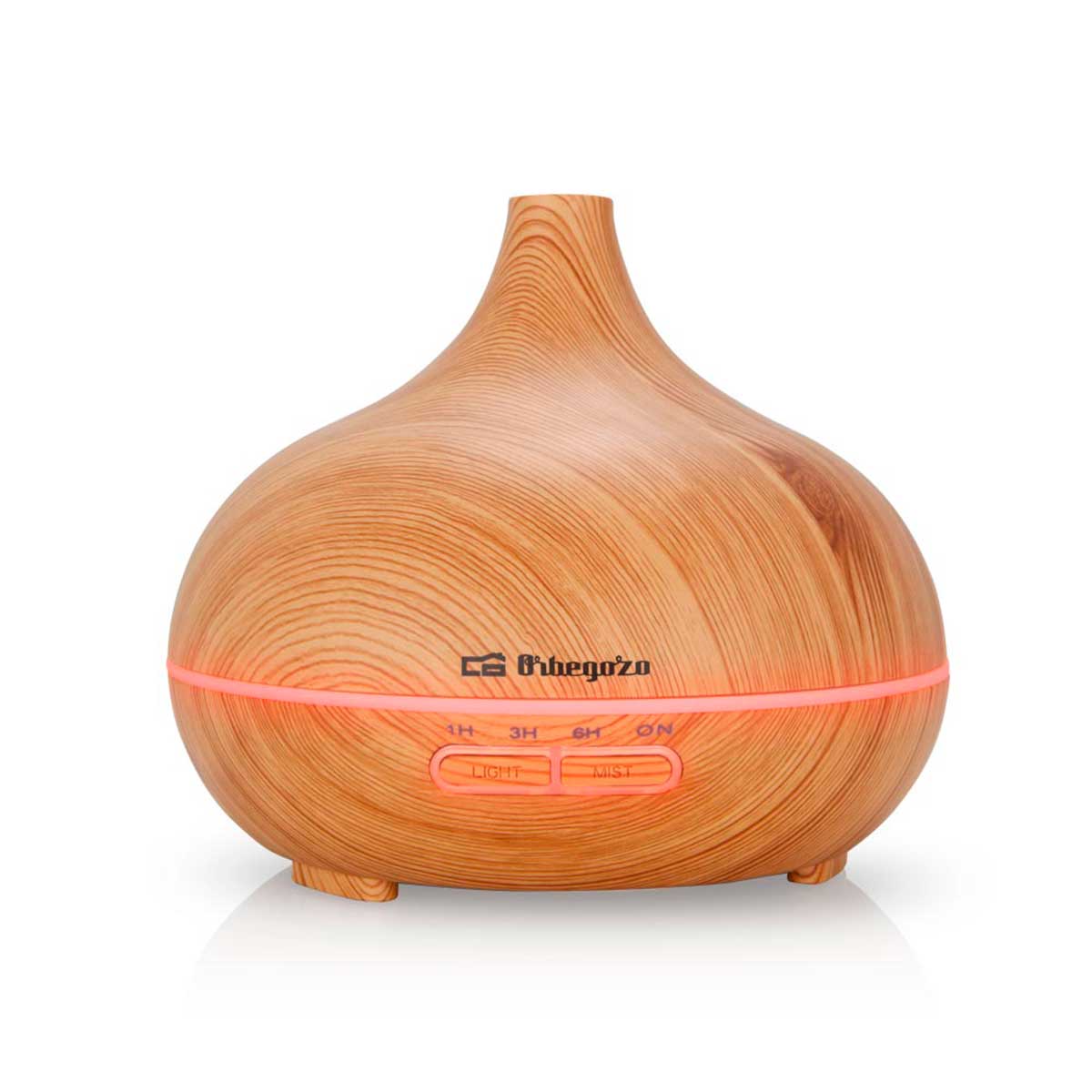 Humidificador Orbegozo HUA350 AROMATER 300ml luz LED 7 tonos frontal