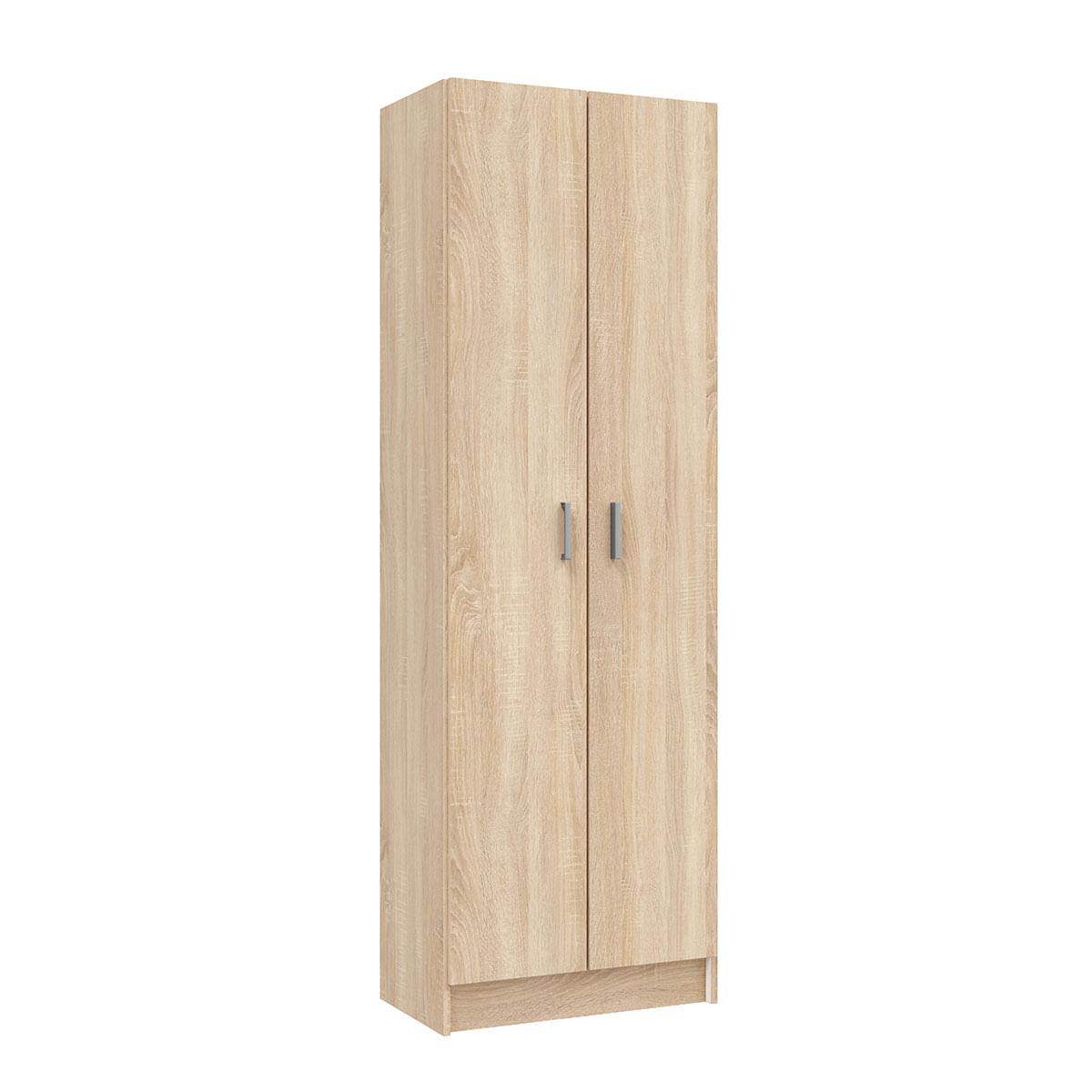 Armario multiusos USE 2 puertas + 5 estantes regulables roble canadian 180x59x37 cm frontal