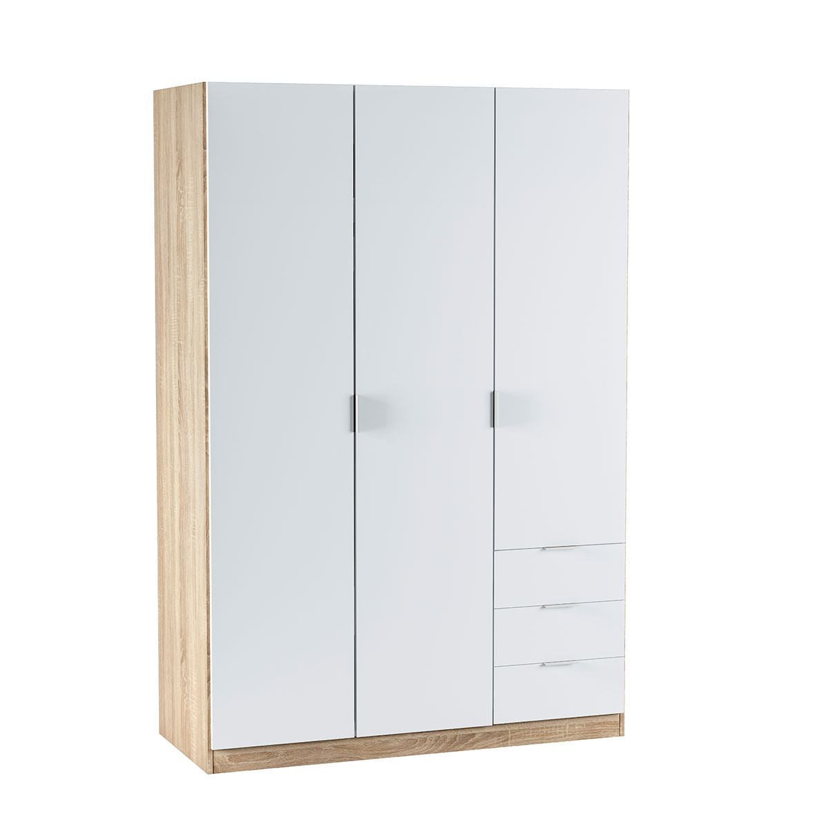 ArmarioLC3puertas3cajonesrobleblanco180x121x52cmlateral
