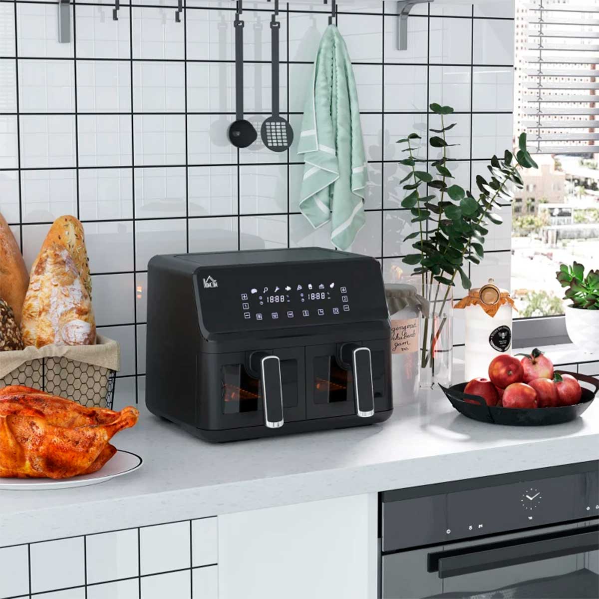 Freidora-de-aire-Aney-Homcom-8L-2500W-8-programas-pantalla-LED-tactil-temperatura-ajustable-305x38x385-cm-negro-animada