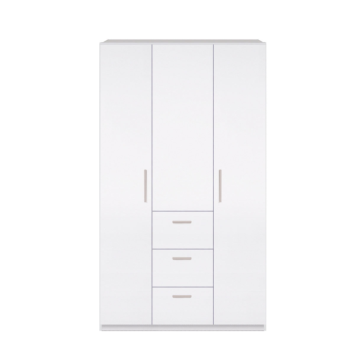 Armario-Ward-3-puertas-3-cajones---4-estantes-blanco-203x117x52-cm-frontal