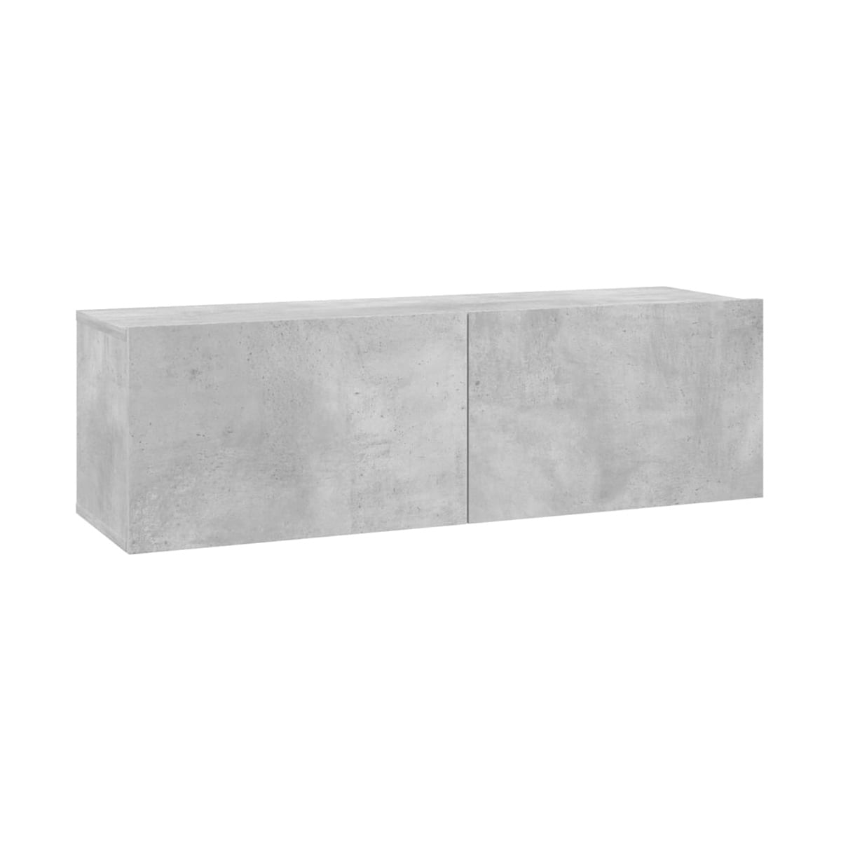 Mueble de TV Azyal flotante 2 puertas abatibles gris hormigón 30x100x30 cm frontal