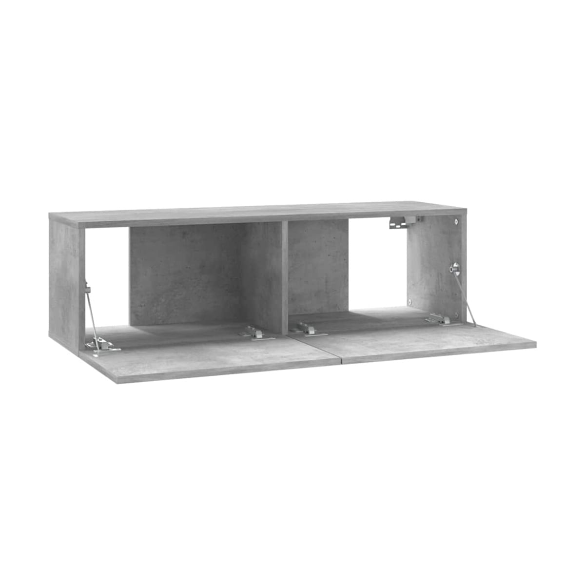 Mueble de TV Azyal flotante 2 puertas abatibles gris hormigón 30x100x30 cm lateral