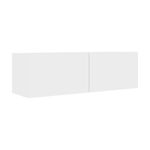 Mueble-de-TV-Azyal-flotante-2-puertas-abatibles-blanco-30x100x30-cm-frontal