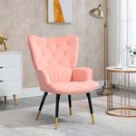 Butaca-Stela-Homcom-tapizado-en-terciopelo-rosa-103x68x72-cm-animada