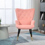 Butaca-Stela-Homcom-tapizado-en-terciopelo-rosa-103x68x72-cm-animada-frontal