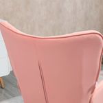 Butaca-Stela-Homcom-tapizado-en-terciopelo-rosa-103x68x72-cm-detalle-respaldo