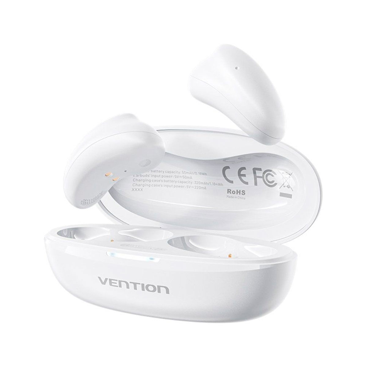 Auriculares inalámbricos Vention Tiny T11 8 horas Bluetooth 5.3 estuche de carga blanco