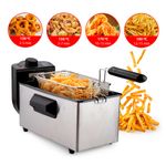 Freidora de aceite Alpina 3L 2000W negro/plata detalle tiempo